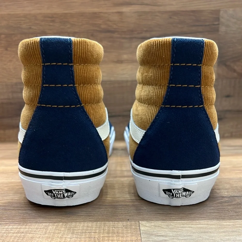 Vans Navy and Brown High-Top Sneakers